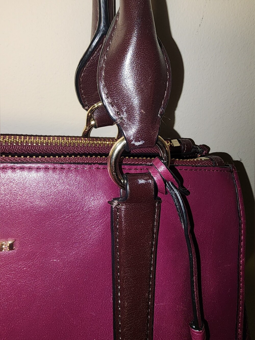Coach Leather Exoctic Python Crosby Carryall Cyclamen Satchel Plum Turnlock Tote - Picture 5 of 17